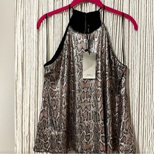 ZARA BASIC beautiful top. Sleeveless that had straps around neck. size medium